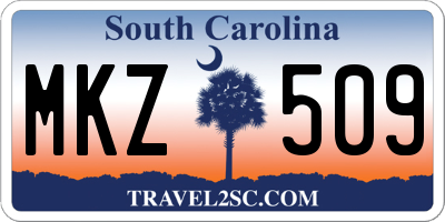 SC license plate MKZ509