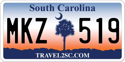 SC license plate MKZ519