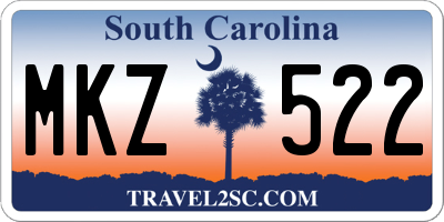 SC license plate MKZ522