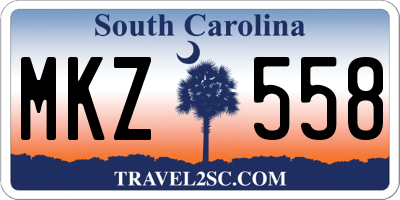 SC license plate MKZ558