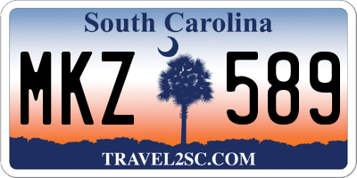 SC license plate MKZ589