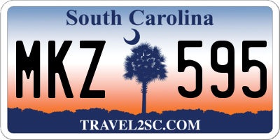 SC license plate MKZ595