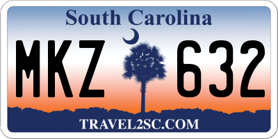 SC license plate MKZ632