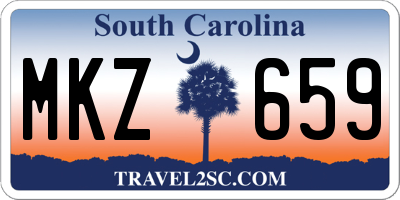 SC license plate MKZ659