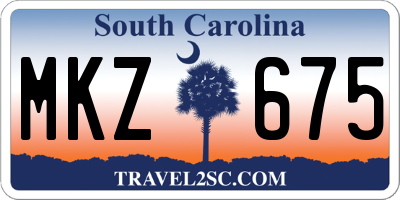 SC license plate MKZ675