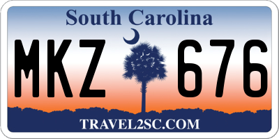 SC license plate MKZ676