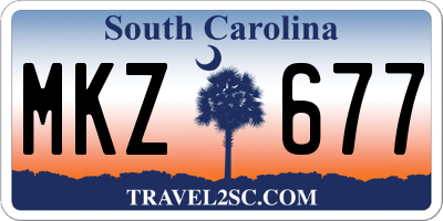 SC license plate MKZ677