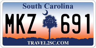 SC license plate MKZ691