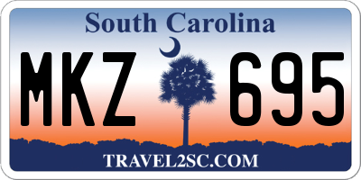 SC license plate MKZ695