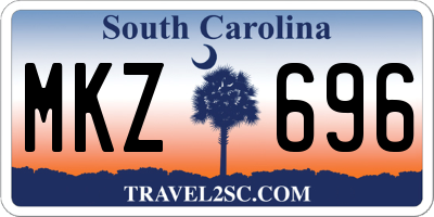 SC license plate MKZ696