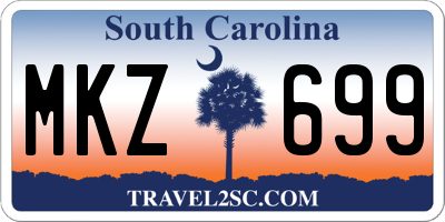 SC license plate MKZ699