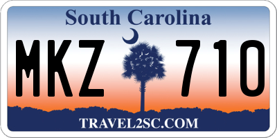 SC license plate MKZ710