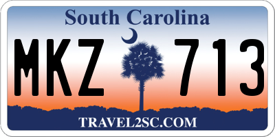 SC license plate MKZ713