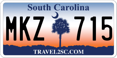 SC license plate MKZ715