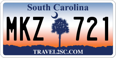 SC license plate MKZ721