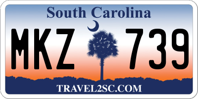 SC license plate MKZ739