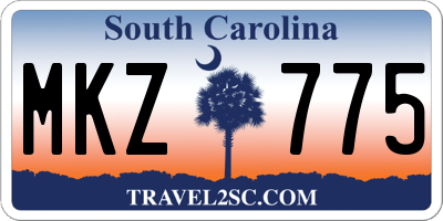 SC license plate MKZ775