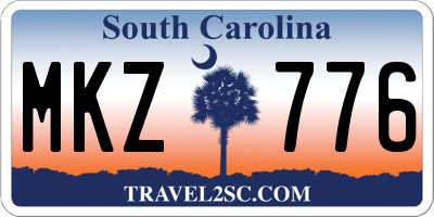 SC license plate MKZ776