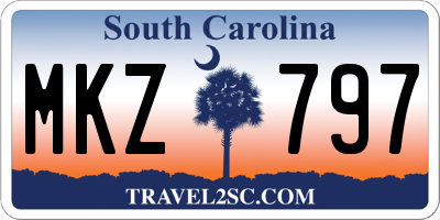SC license plate MKZ797