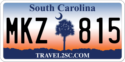 SC license plate MKZ815