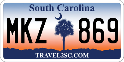 SC license plate MKZ869