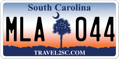 SC license plate MLA044