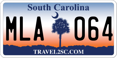 SC license plate MLA064