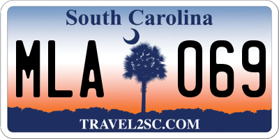 SC license plate MLA069
