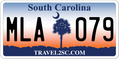 SC license plate MLA079