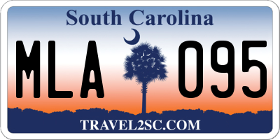 SC license plate MLA095