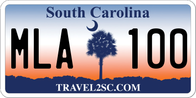 SC license plate MLA100