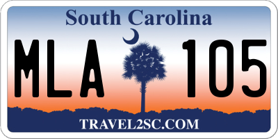 SC license plate MLA105