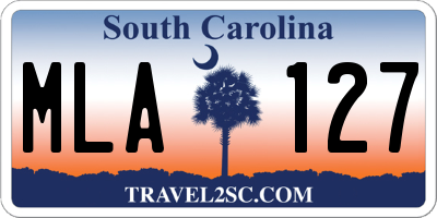 SC license plate MLA127