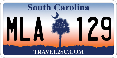 SC license plate MLA129