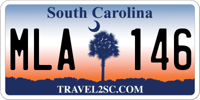 SC license plate MLA146