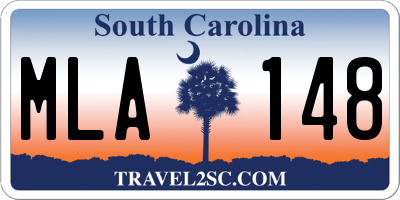SC license plate MLA148