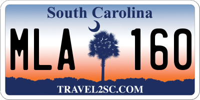 SC license plate MLA160