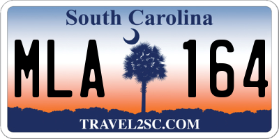 SC license plate MLA164