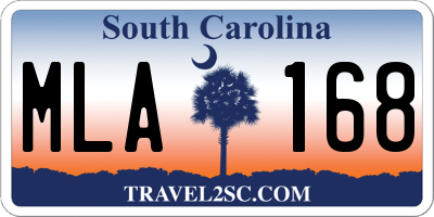 SC license plate MLA168