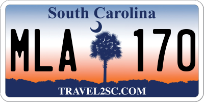 SC license plate MLA170