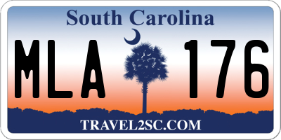 SC license plate MLA176