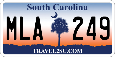 SC license plate MLA249