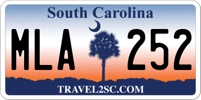 SC license plate MLA252