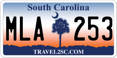 SC license plate MLA253