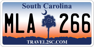 SC license plate MLA266