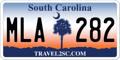 SC license plate MLA282
