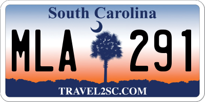 SC license plate MLA291