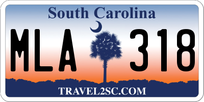 SC license plate MLA318
