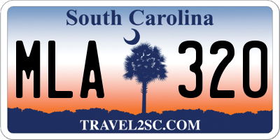 SC license plate MLA320