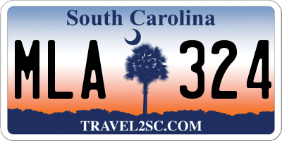 SC license plate MLA324